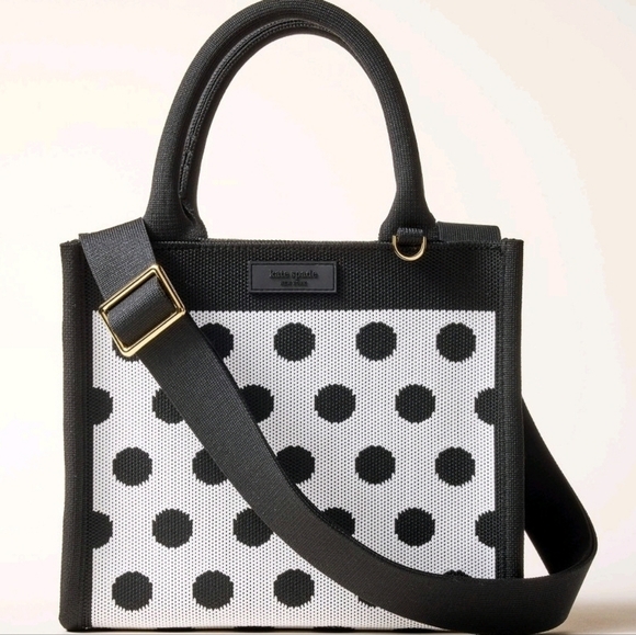 Kate Spade x Target Black and White Polka Dot Tote Bag - Picture 2 of 2